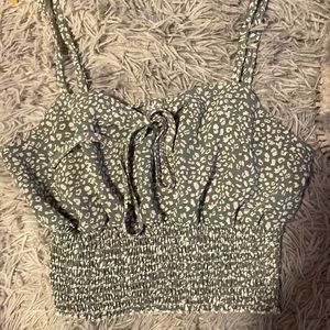 cute green crop top.